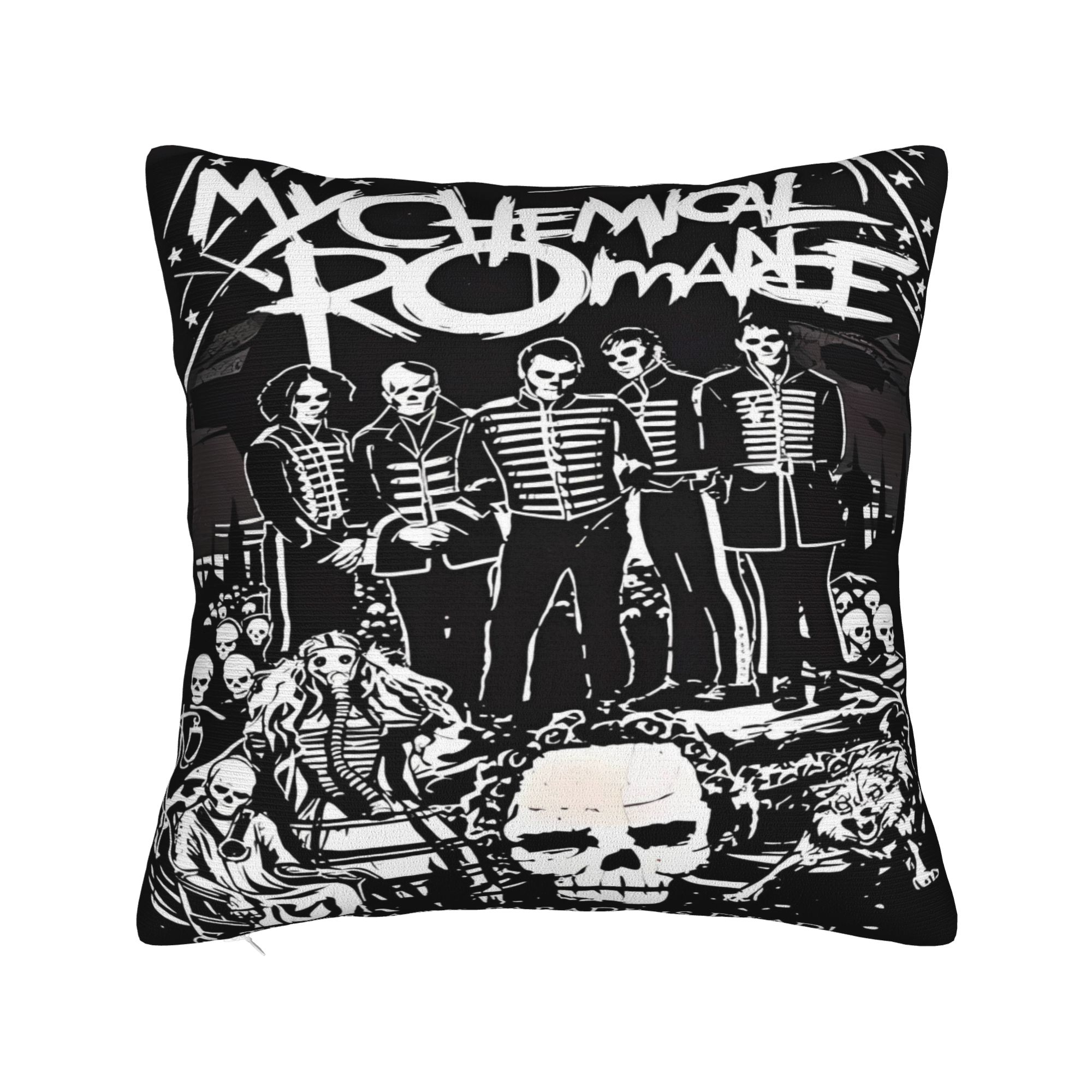 Наволочка для подушки группы My Chemical Romance  Наволочка с принтом Kawaii для диванной подушки в гостиной 12x12Inch