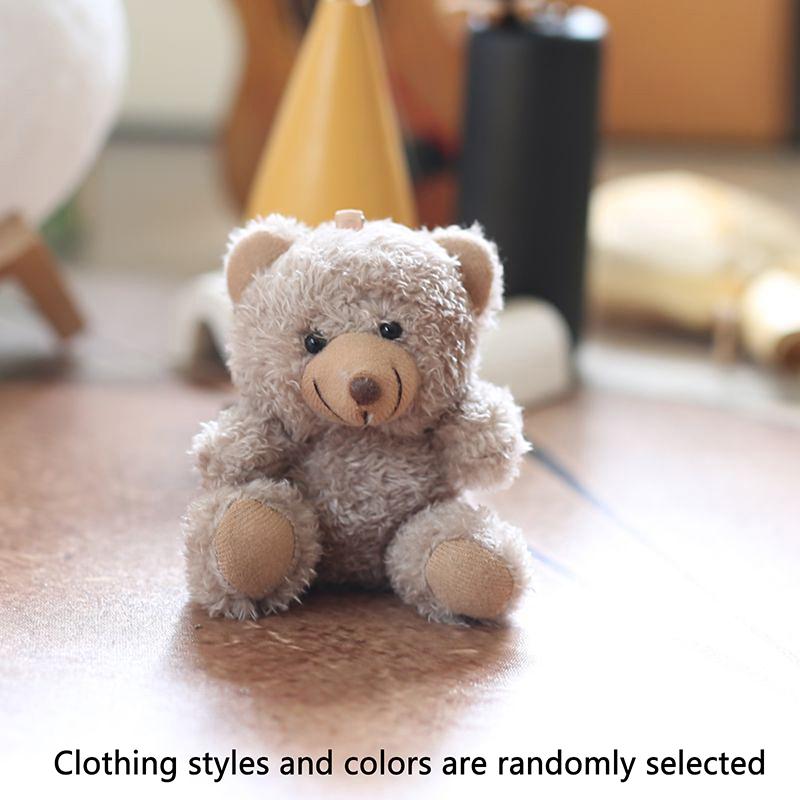 

1 Piece Cute Sweater Bear Plush Pendant Toy Soft Stuffed Animal Small Bear Doll Keychain Lovely Birthday Gifts For Girl Boy