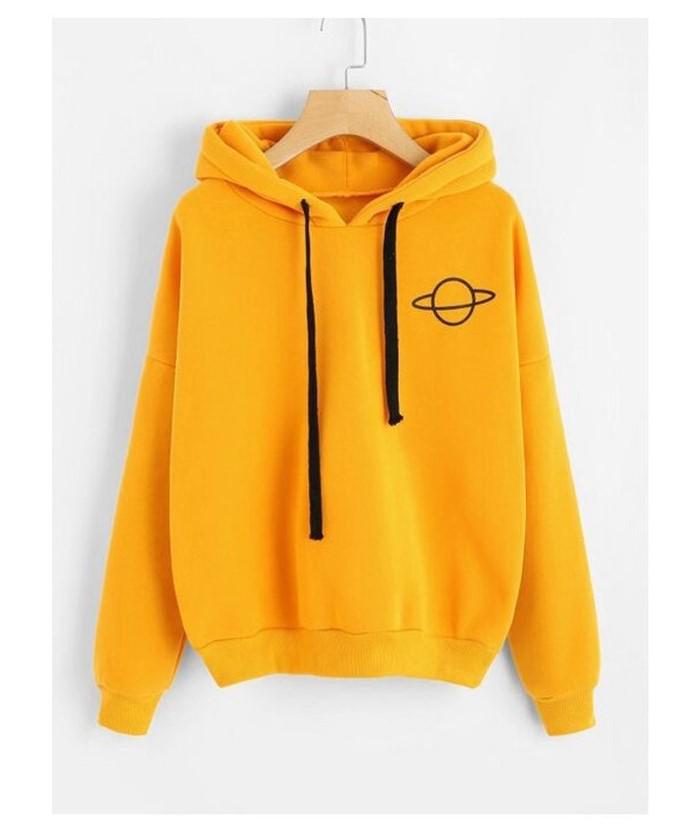 2019 Popular Women's Loose Casual Printed Hooded Sweatshirt