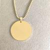10pcs Mirror Polish Stainless Steel Round Blank Pendant Necklace Minimalist Zircon Men's and Women's Necklace Zircon Gift