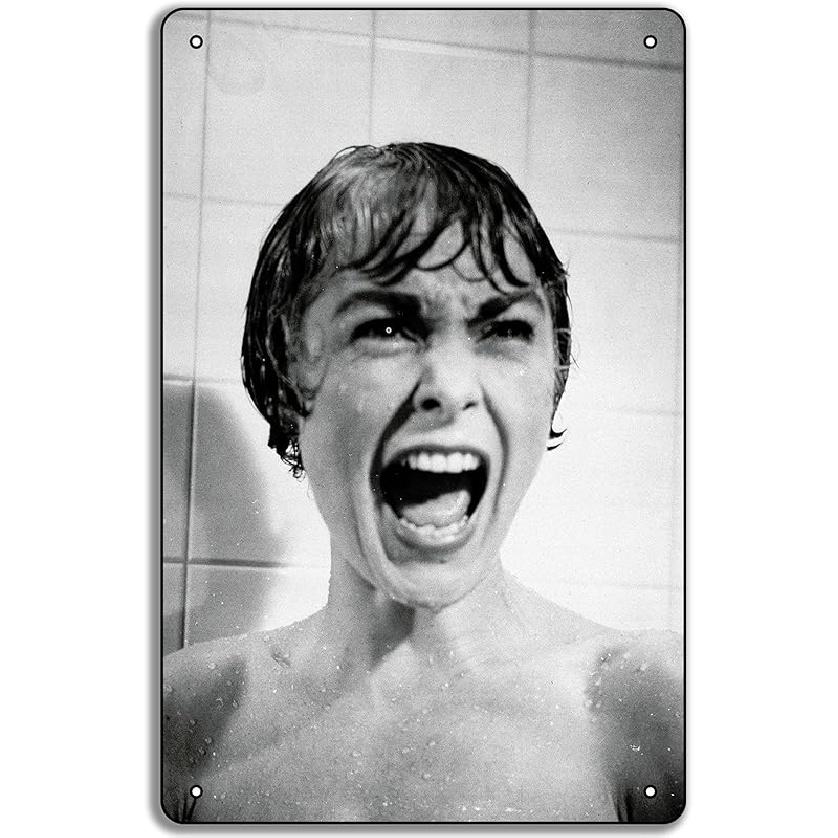 Elvira 1980s Vampire Witch Scream Photo Poster Metal Tin Sign 8x12in Plaque Wall Art