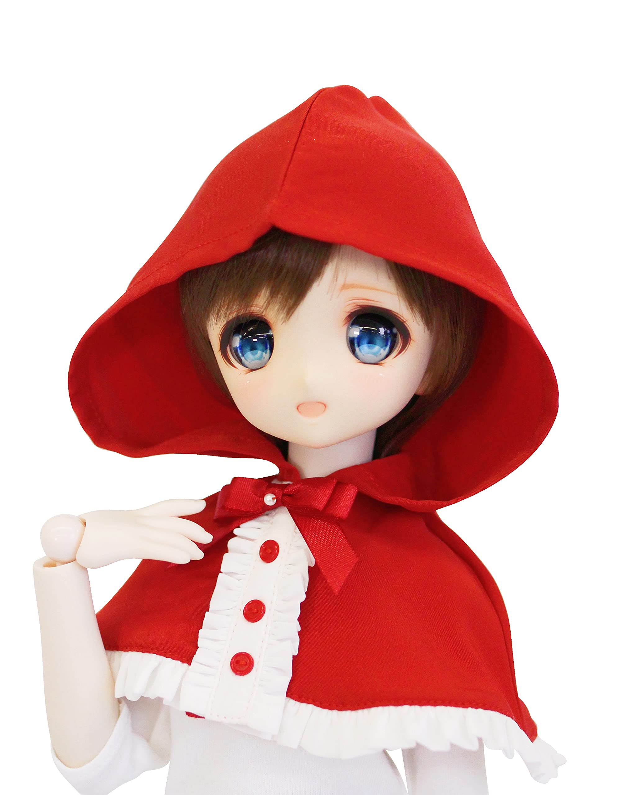 

MDD MSD совместимая милая кукольная одежда с оборками и капюшоном 40 см BJD [Petite Marie] 1/3 накидка, красная, кукла, [Petite Marie] [№0085]