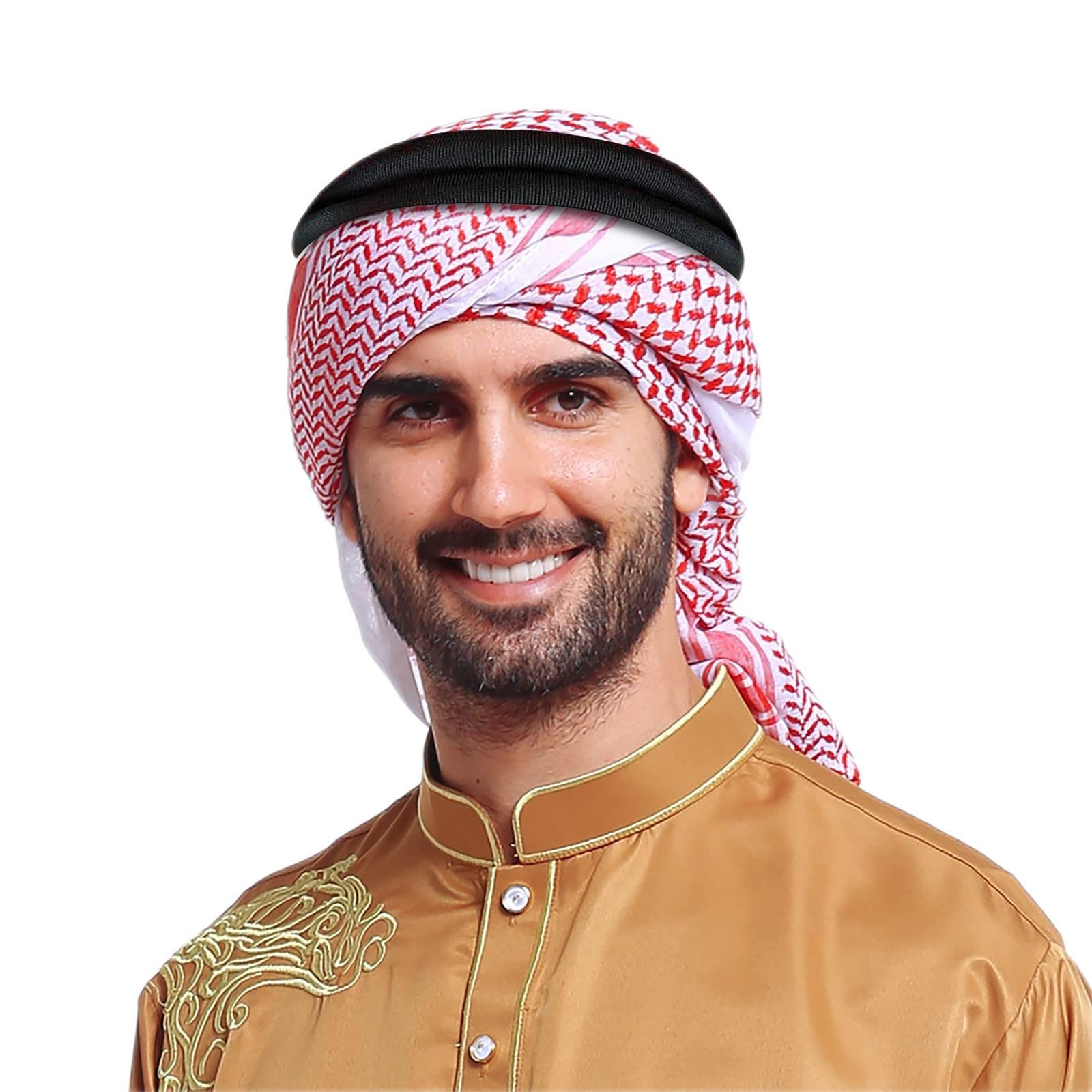 

IPENNYE Арабский мусульманский хиджаб длинная бандана стильный мусульманский полный уход 3 цвета мужской шаль, шапка, повязка на голову, шляпа, пылезащитный, защита, влагоотводящий,