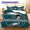 Set Biancheria da Letto con Fantasia Philadelphia Eagles Copripiumino Federa Decorazione per la Casa Regalo (1 * copripiumino + 2 * federa, senza nucleo)