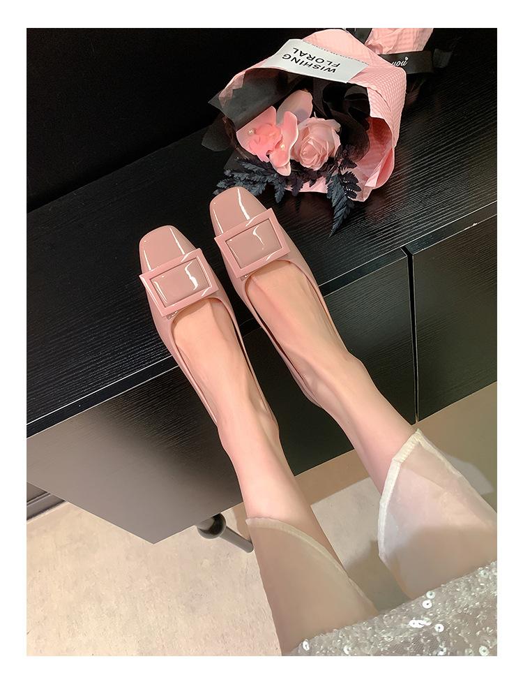 

Виноградная Мама~ Классические туфли-лодочки на толстом каблуке для работы, с квадратным носком, элегантный темперамент, туфли-лодочки на высоком каблуке для женщин 40