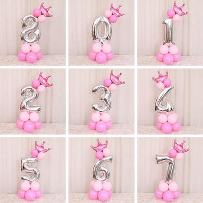 32 Zoll Zahlen Folienballons Rosa Blau Ziffer Heliumballons Geburtstagsfeier Dekoration Zubehör MIT