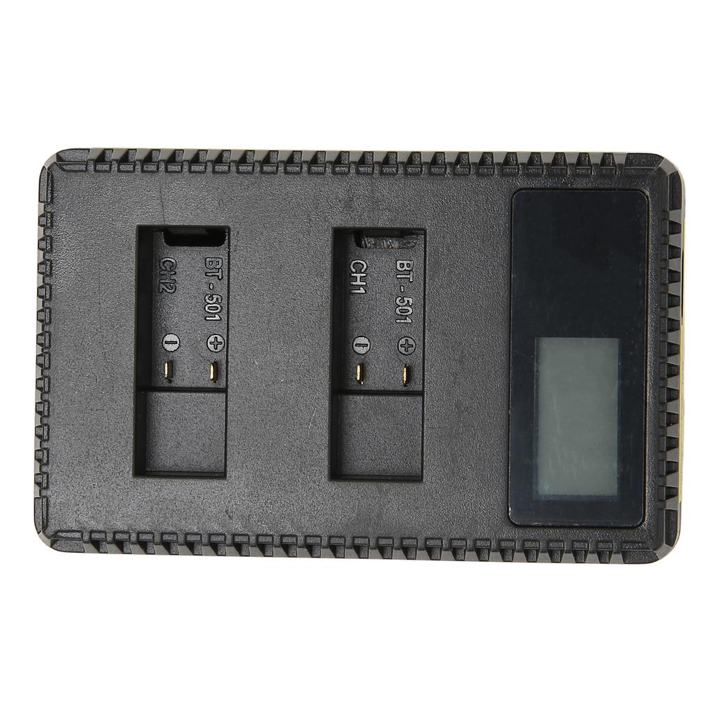 Camera Battery Charger Dual USB Chager with LCD Display for AHDBT‑501 Camera Battery