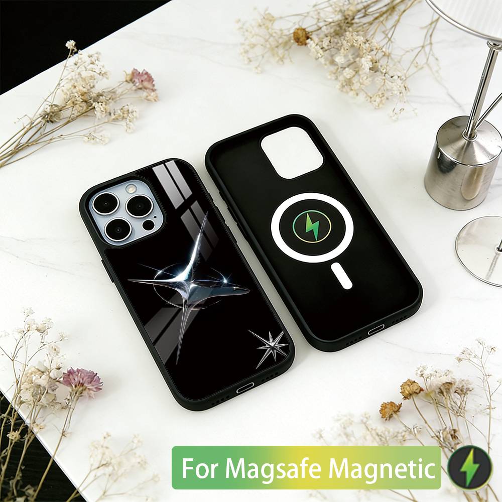 Heavy Metal Stars Series Phone Case For iPhone17,16,15,14,13,12,11 Plus,Pro Magnetic with Magsafe Wireless Charging