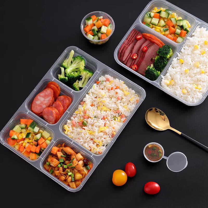 

Yuanzhenghe 5-Compartment Disposable Food Containers, 1500ml
