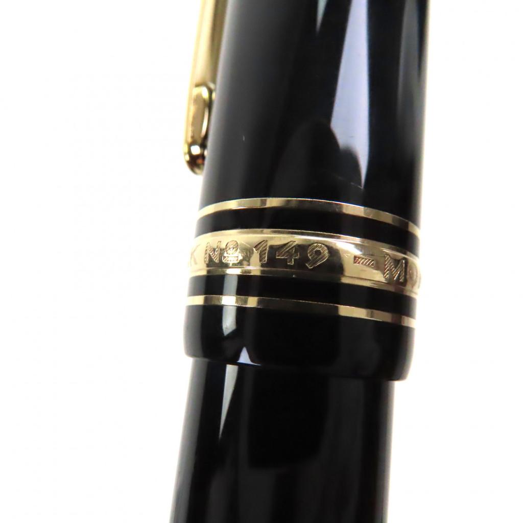 Excellent MONTBLANC Fountain Pen Meisterstück 149 White Star Black Gold 18K Mens Used
