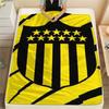 1PC Penarol Football Club Print Flannel Blanket, High Quality Comfortable for All Seasons, Home Decor, Warmth and Comfort, Perfect for Christmas Gifts