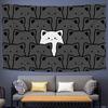 Cartoon Painting Cat Fabric Tapestry Bedroom Headboard Decor Tapestry Live Broadcast Background Cloth Wall Hanging