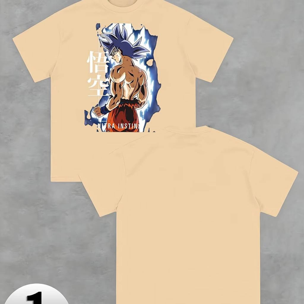 Dragon Ball Gokus 2026 Unisexs Short Sleeve TShirt Ultimate Skill Dark Art Print Anime Fusion Trendy Style for Dragon Ball Fans