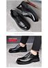 Men's Summer Breathable Lace-Up Leather Shoes - Versatile, Comfortable, Trendy, Perforated, Thick Sole Casual Footwear.