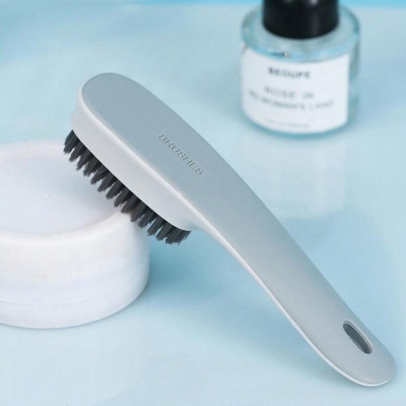 1pc household long handled shoe brush multifunctional brush shoe washing brush bathroom floor hard bristle cleaning brush