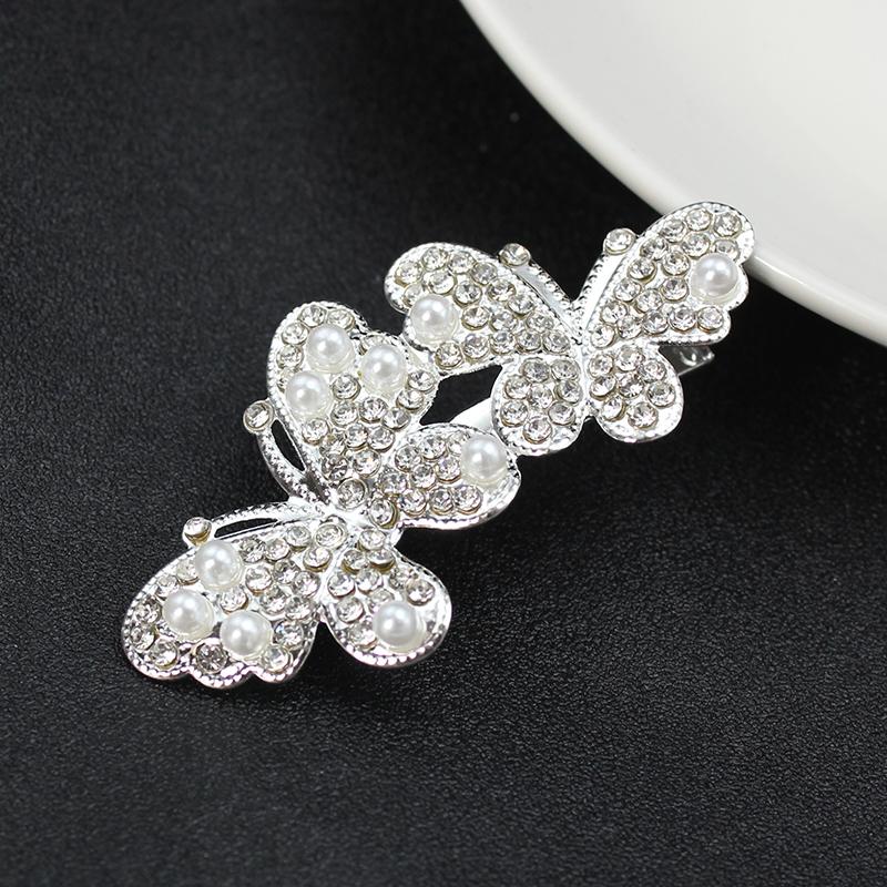 

Hair Clip Double Big Butterfly Barrettes for Women Crystal Alligator Hindbrain Side Hairpin Headwear Fashion Accessories Zircon