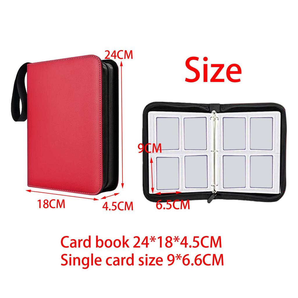Holder Organizer for Business and Game Cards - 400 Pocket Binder with Zipper Closure