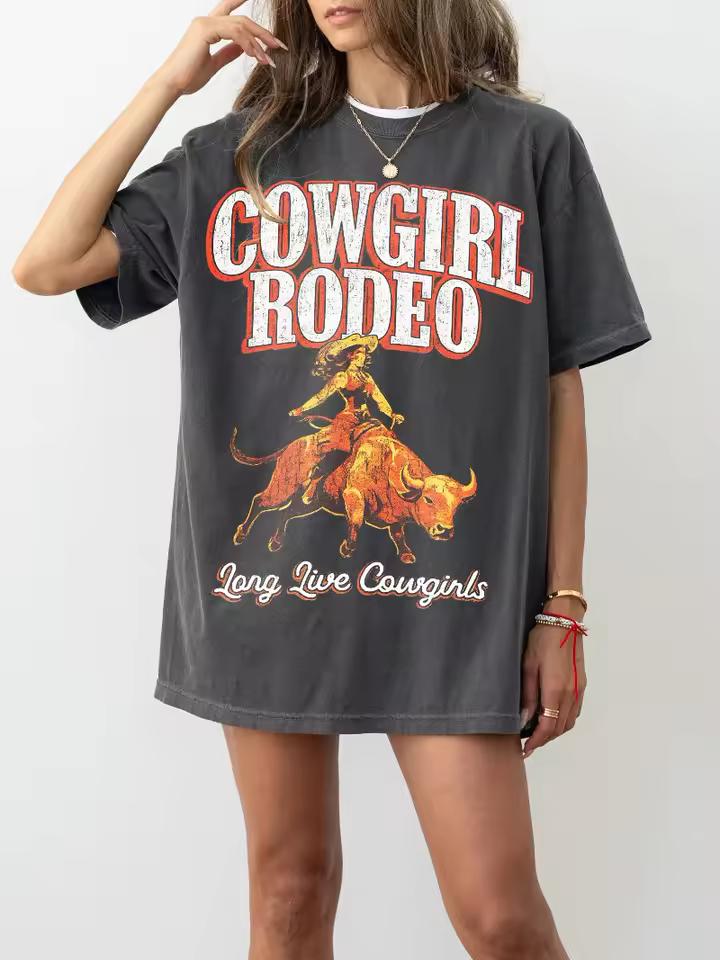 Cowgirl Rodeo Shirt, Long Live Cowgirls Graphic Tee, Vintage Western T-Shirt, Retro Cowboy Top