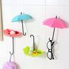 Random 3 Pcs Colorful Umbrella Wall Hook Key Hair Pin Holder Organizer Decorative Organizer