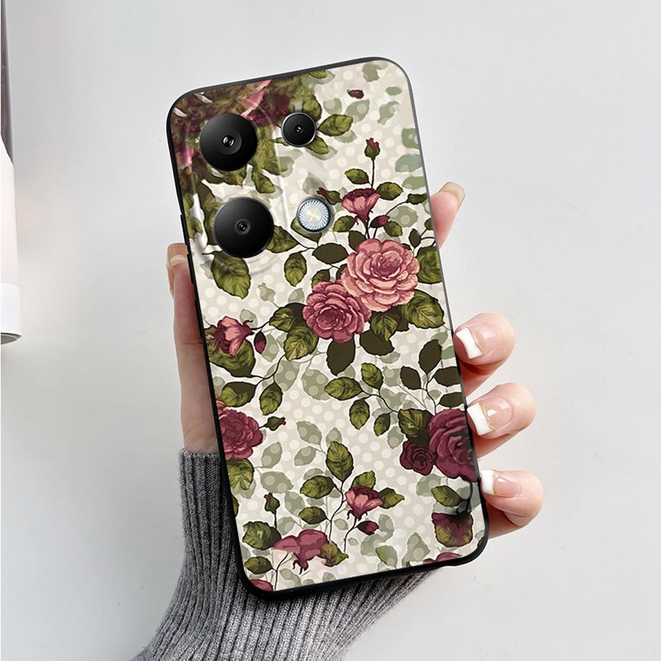 For Poco M6 Pro 4G Case Silicon Cover Soft Bumper for Xiaomi Poco M6 Pro M6Pro 4G Global Phone Cases M 6 Pro Cartoon TPU Shells