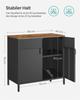 SONGMICS Storage Cabinet, Double-Door Floor Cabinet with Magnetic Closure, Adjustable Shelf, Steel Frame, Industrial Style, Space-Saving