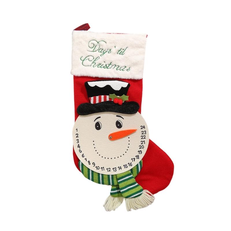 Stylish Santa and Snowmans Christmas Stocking Warmth Knitting Holiday Decoration Portable Accessory for Gifting