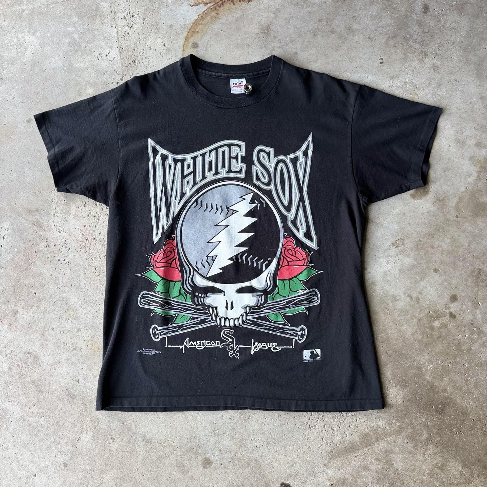vintage grateful dead chicago white sox band graphic t-shirt anvil xl Unisex T-Shirt M