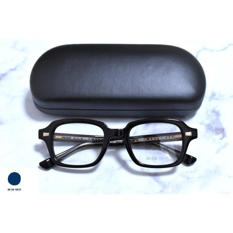 Used [List price 27,000 yen] New 35/139 TOKYO Cell Frame Glasses 111-0009 KURO Glasses Frame Date Glasses Made in Japan