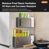 Kitchen Storage Rack Organizer Wall-Mounted Modern Minimalist Carbon Steel Under-Cabinet Rectangular