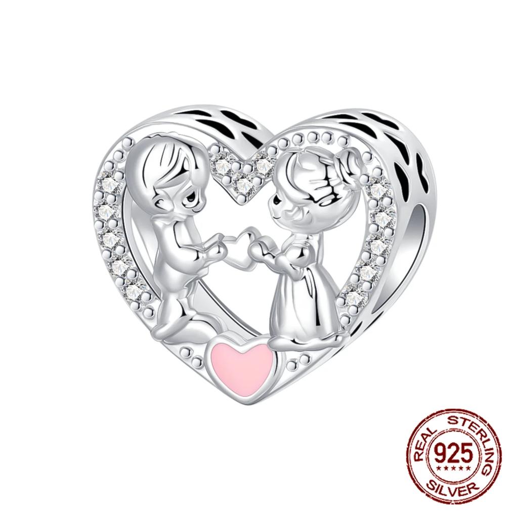 925 Silver Family Grandma Love You Mother Beads Pandent Charm Fit 4MM Hole Diameter Bracelet DIY Bead Ms Jewelry Gift