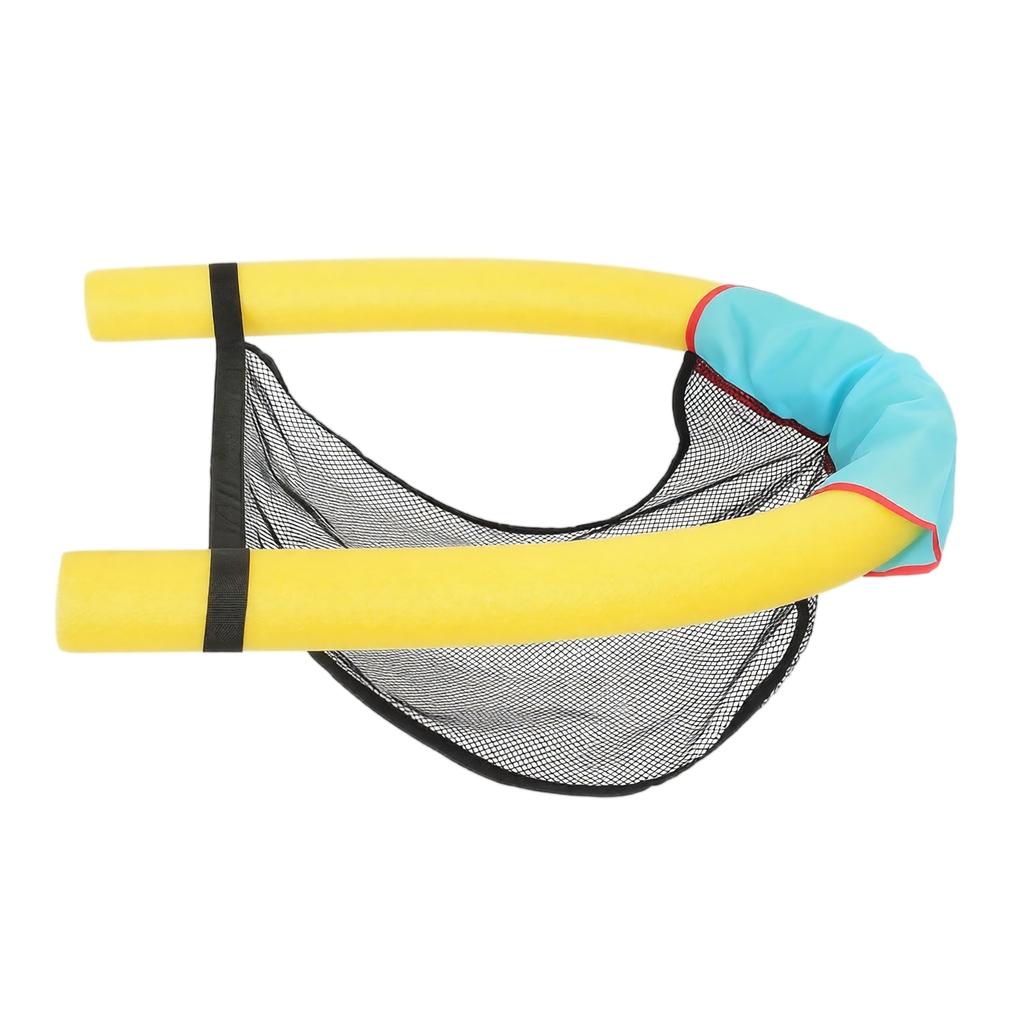 Cadeira de Lounge Flutuante Inflável Boia de Piscina com Assento em Rede Tubos de Espuma Duráveis Diâmetro 6,5 cm Comprimento 150 cm Acessório para Piscina