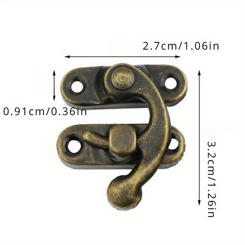 10PCS Antique Bronze Iron Padlock Hasp Hook Lock for Mini Jewelry Wooden Box with Screws Furniture Hardware