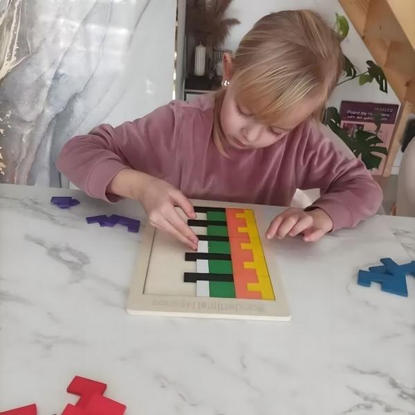 Puzzle en Bois Logique Tangram 40 pièces