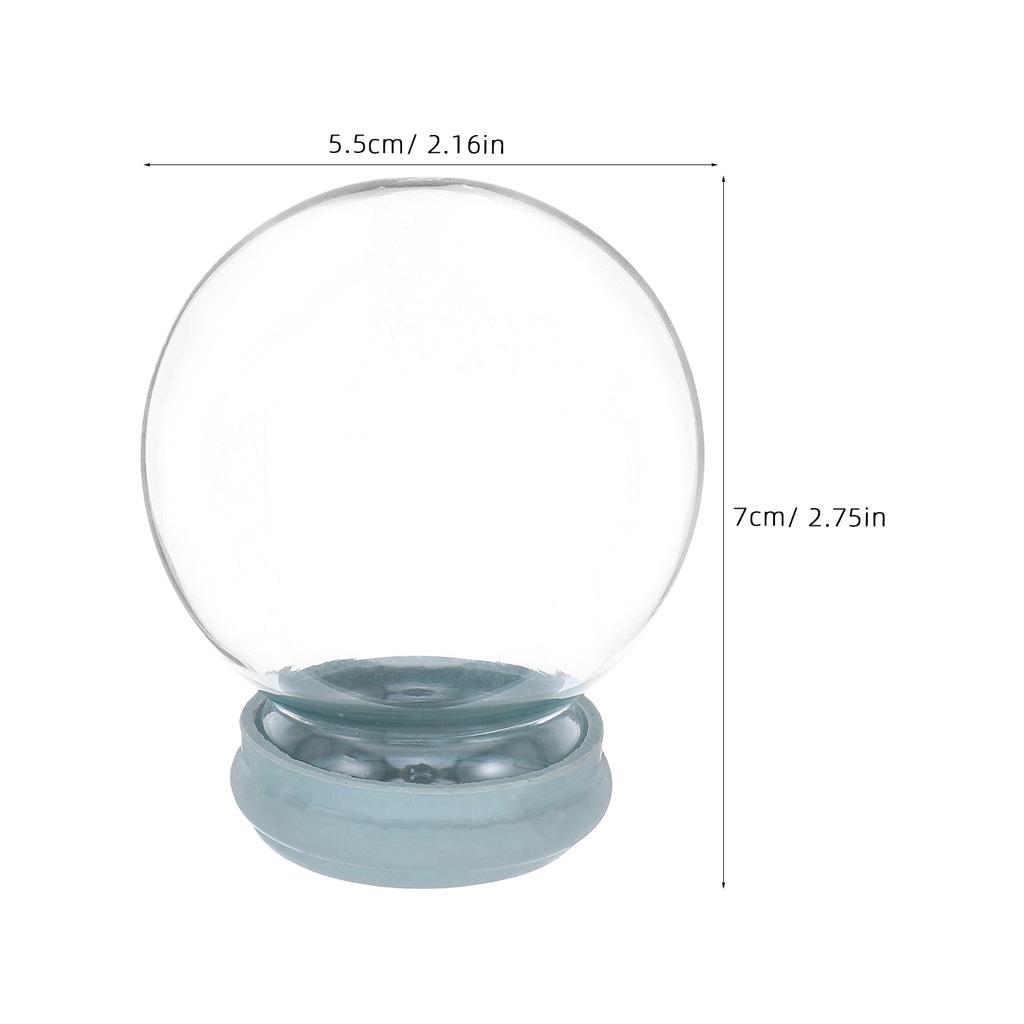 Glass Snow Globe Empty Clear Dome DIY Craft Supplies Snow Globe Making Kit for DIY Projects Glass Globes Clear Fillable Baubles