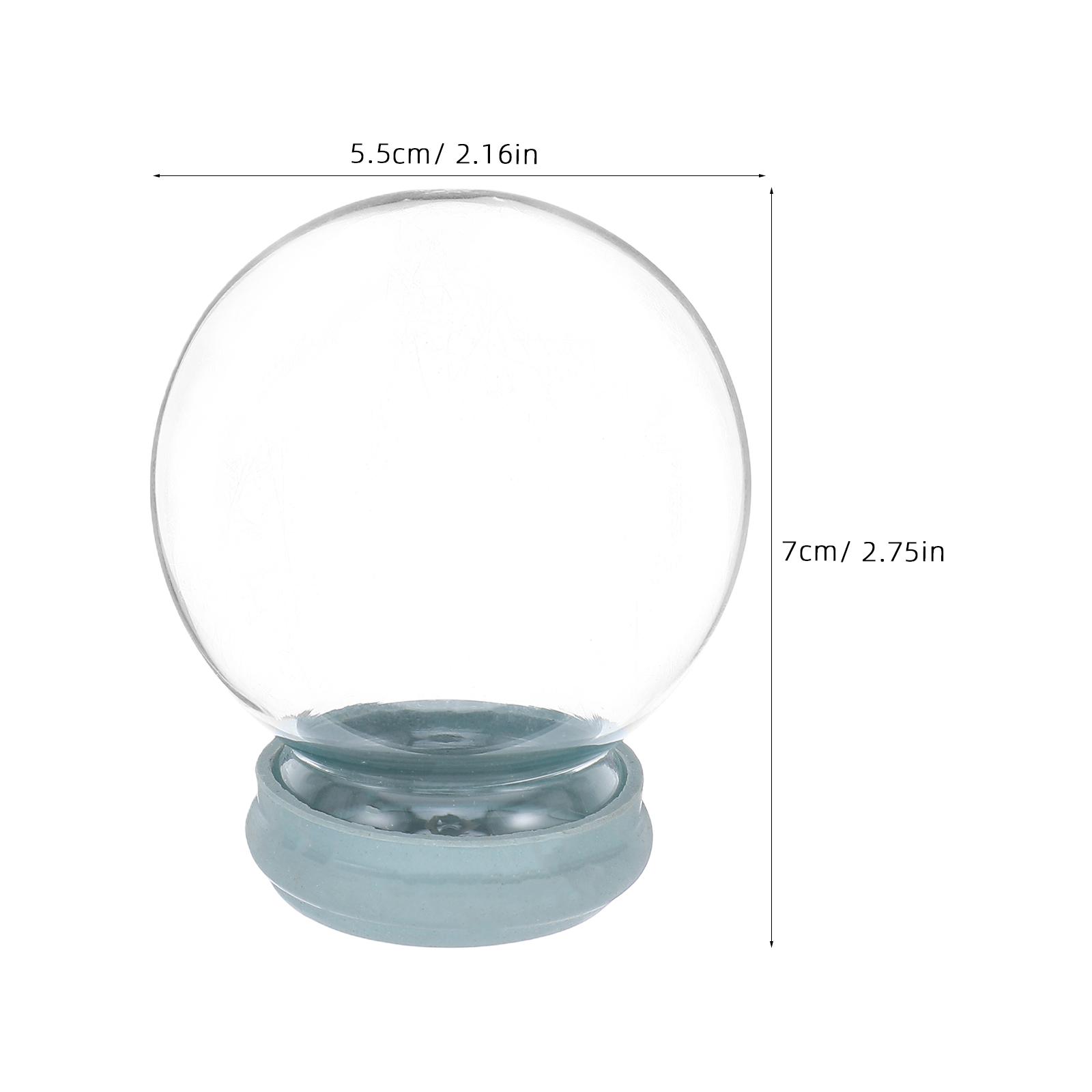 

Стеклянный купол для снежного шара своими руками - Прозрачный заполняемый крафтовый дисплей для праздничного декора - Материалы для изготовления водяного шара 7x5.5x5.5cm прозрачный