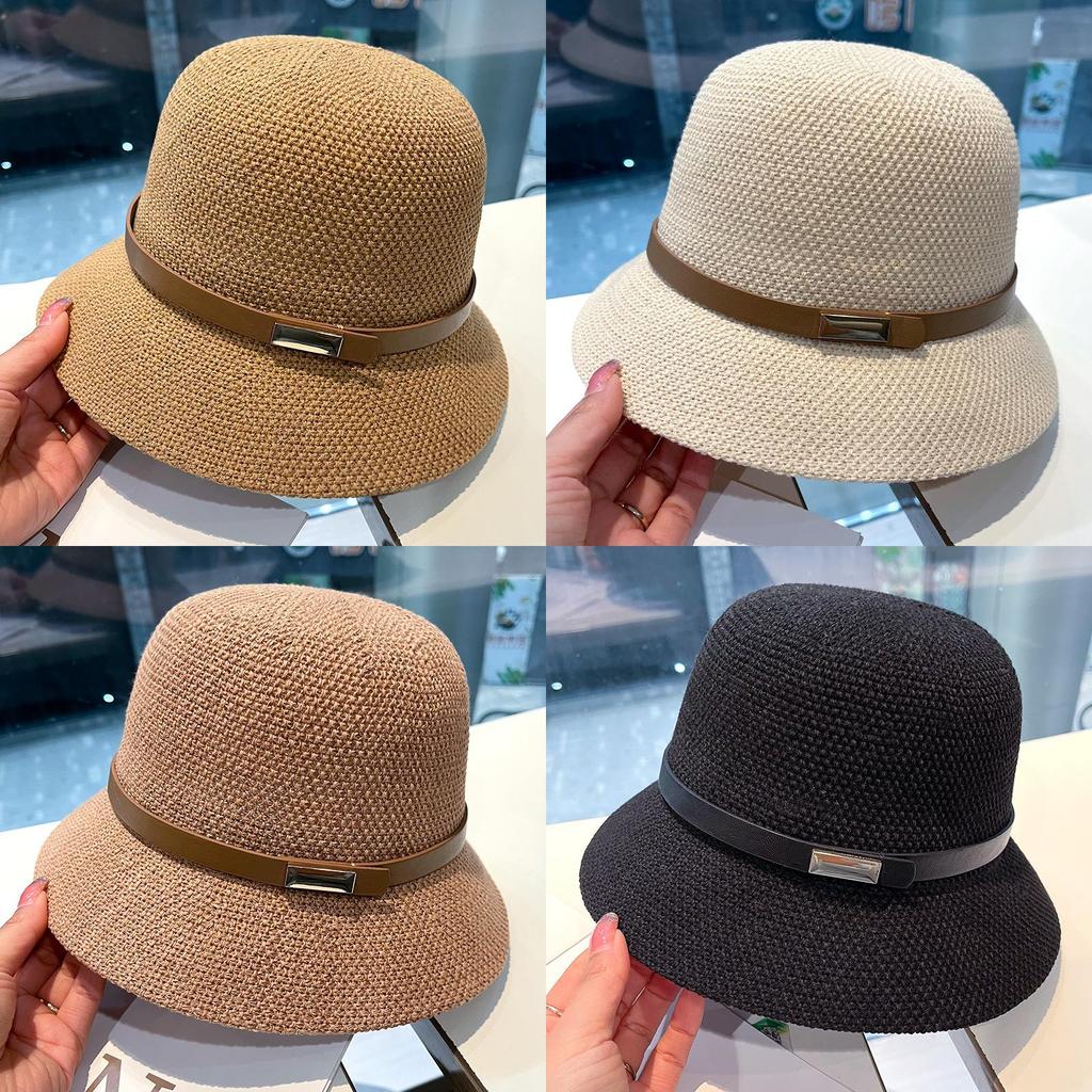 Summer Cotton Bucket Hat With Wide Brim For Sun Protection And Breathability