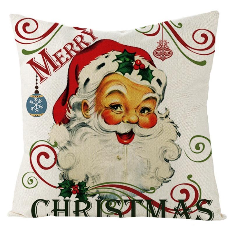

Рождественская наволочка в стиле масляной живописи, наволочка для дома, наволочка 45*45cm
