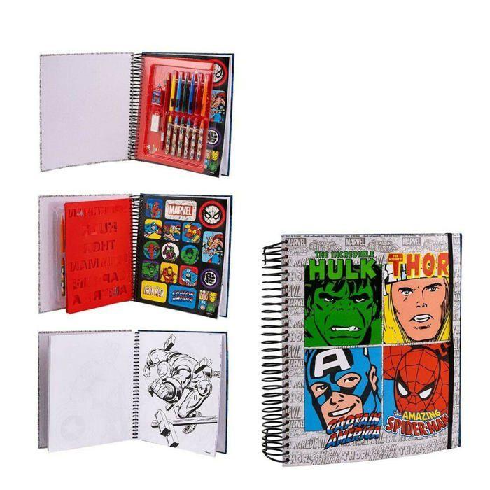 Omalovánky Marvel - CERDÁ - Šablony a samolepky - Kreativní sada - Španělský produkt