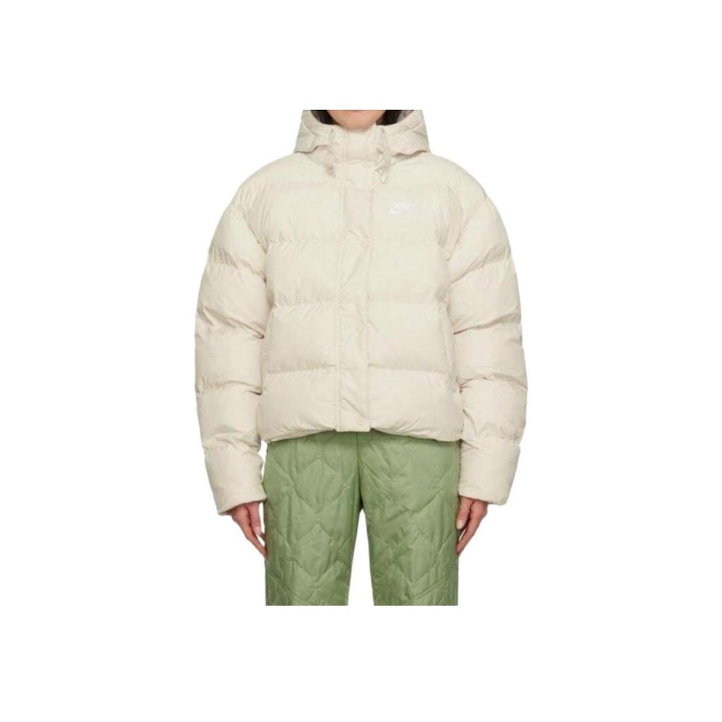 Nike Solid Color Hooded Zip Jacket Women Jackets White FD8290104