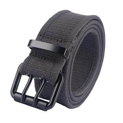 Pin BTA493 [White Fang] Belt, Buckle, Canvas, Casual, Military, Stylish, Men's & Women's, (Dark Gray)