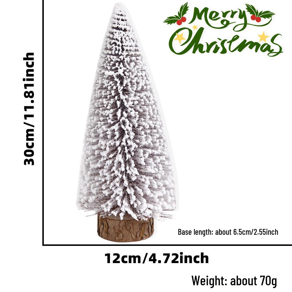 Mini Snow Spray Christmas Tree - Tabletop Holiday Decor Pine Cedar Ornament