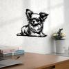 Antique Style Metal Dog Wall Art Forged Iron Sculpture Vintage Home Decor