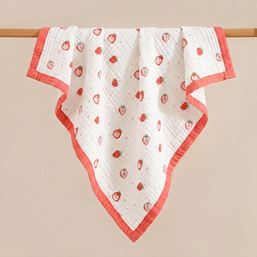 Class A Newborn Bath Towel - Pure Cotton, 6-Layer Gauze, Quick-Dry, Highly Absorbent