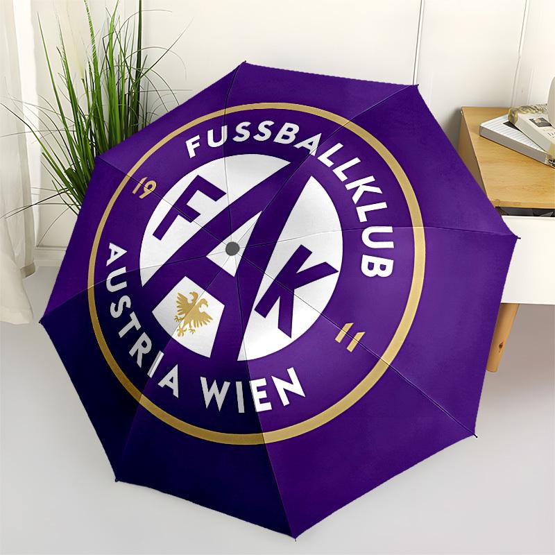 Austria Wien, Football Club Automatic Opening and Closing, 8 rib Structure Portable Umbrella, Suitable for Men and Women in All Seasons Per