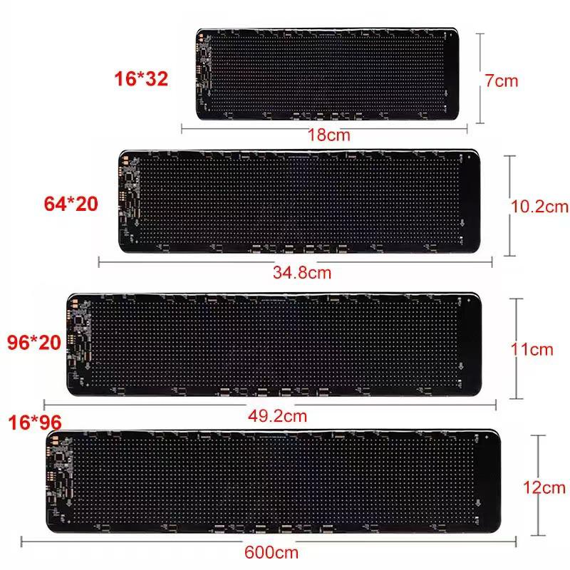 HD Flexible LED Car Smart Sticker: Full-Color Bluetooth App-Controlled Expression Screen for Rear Window, Waterproof and Soft.