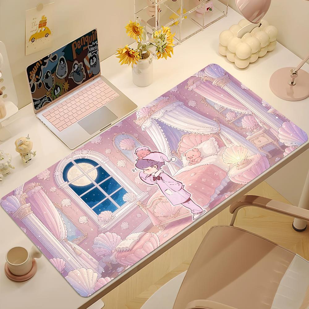 Cute Love And Deepspace Mouse Pad Large NonSlip Lockedge Desktop Computer Desk Mat Keyboard Mousepad Office Gamer Student