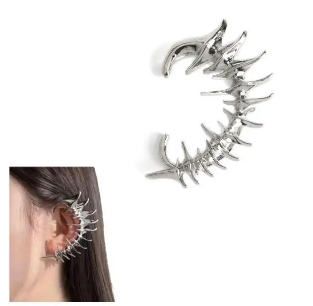 Gothic Dragons Bone Knuckle Ring Cosplay Rings Cyberpunk Unisex Alloy Silvery Adjustable Opening Jewelry Accessory Props Gifts