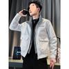 Fake Two-piece Work Jacket Men's New Handsome Embroidered Jacket Men's Trendy Casual Spring and Autumn Tops