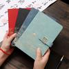 A5 Chinese Palace Museum Soft Leather Diary with Gold Stamping - Creative High-Value Buckle Pocket Notebook