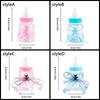 6/12pcs Plastic Feeder Bottle Blue Pink Baby Bottle Candy Box Christening Gender Reveal Baby Shower Birthday Party Gifts favors